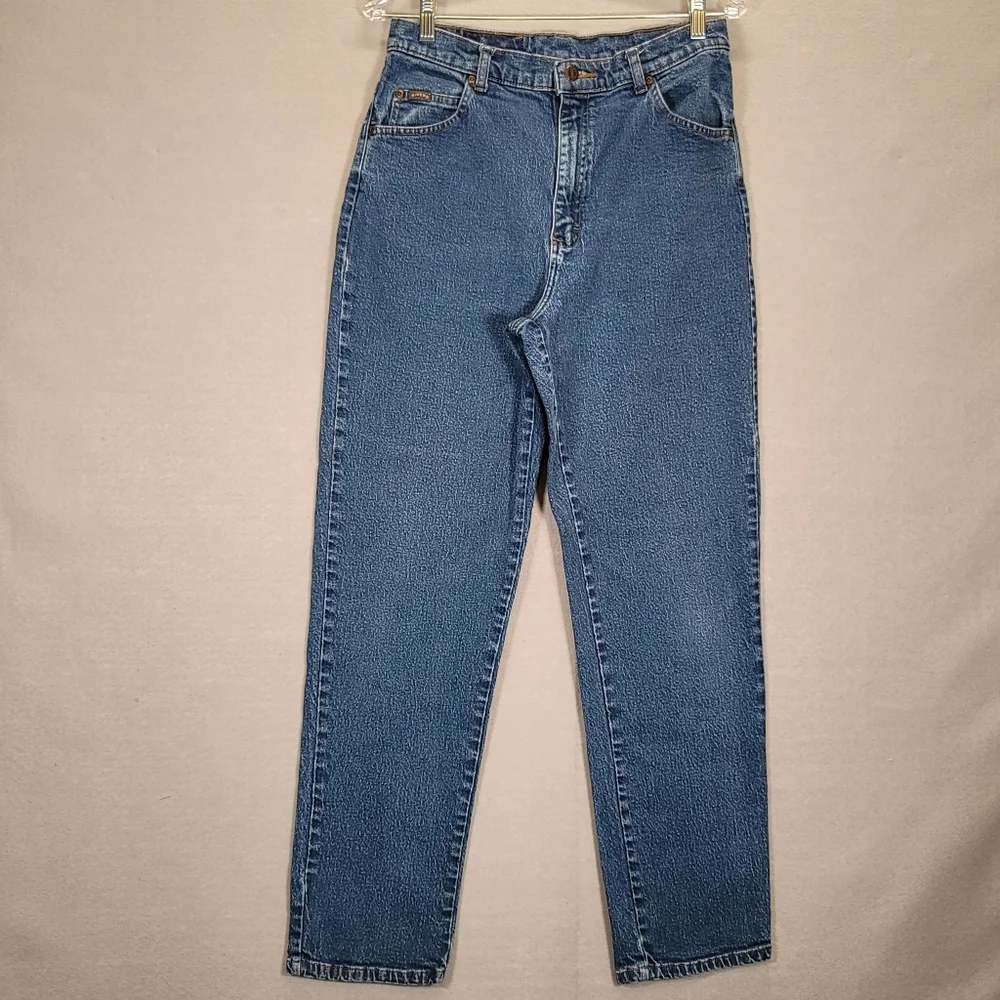 Riders Women's Size 30x30 Blue Tapered Leg Dark Wash 100% Cotton Denim Jeans